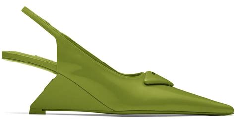 prada green pumps